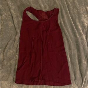 Women's racerback Burgundy Top